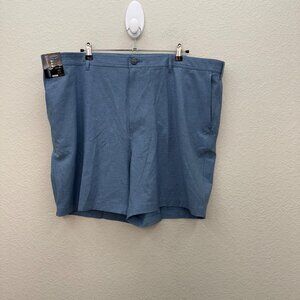 Roundtree & Yorke Performance Stretch Blue Stripe Golf Shorts Mens size 46B NEW